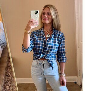 Frank & Eileen Blue & White Plaid Flannel